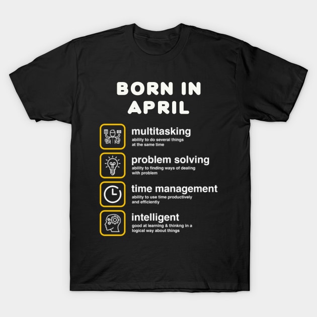 Born in April T-Shirt by BambooBox